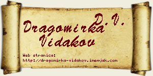 Dragomirka Vidakov vizit kartica